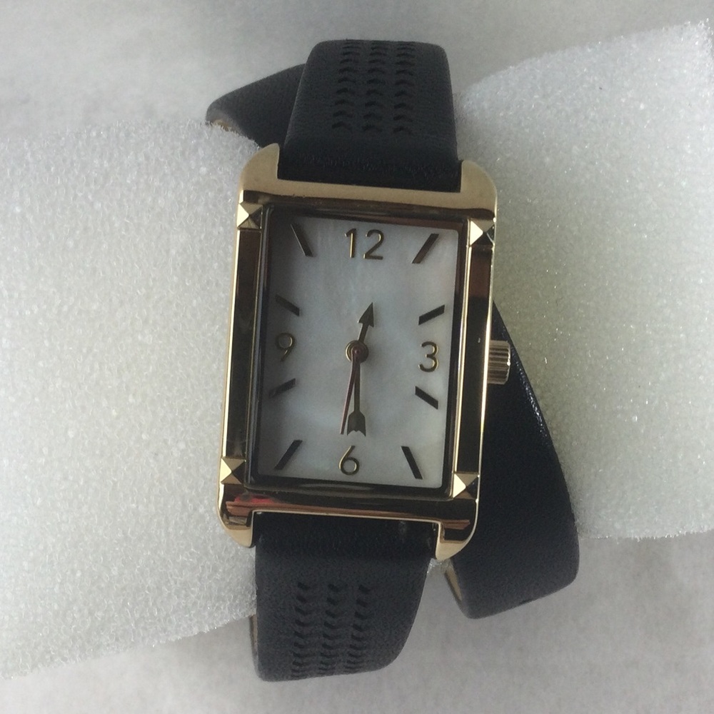 Stella and Dot Pyramid Watch - double wrap bracelet